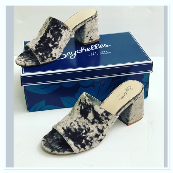 Anthropologie Shoes - Seychelles Commute Grey Velvet Mule slide sandal